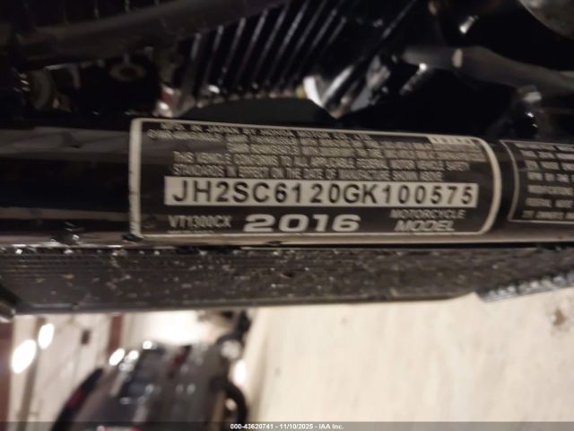 2016 HONDA VT1300 JH2SC6120GK100575 Photo 9