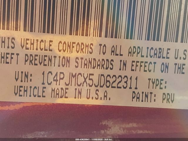 2018 JEEP CHEROKEE 1C4PJMCX5JD622311 Photo 8