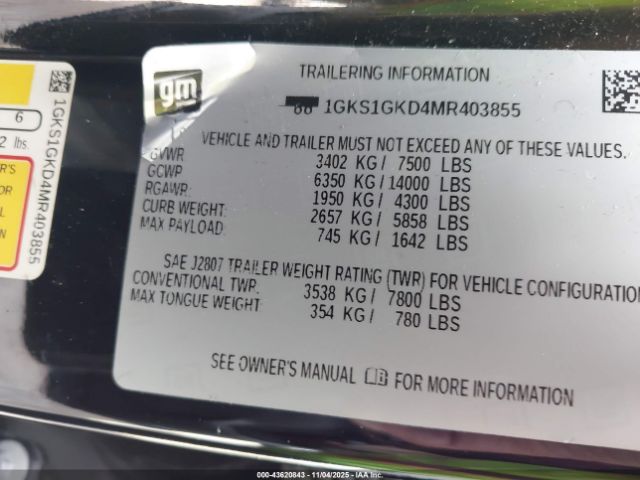 2021 GMC YUKON XL 1GKS1GKD4MR403855 Photo 8