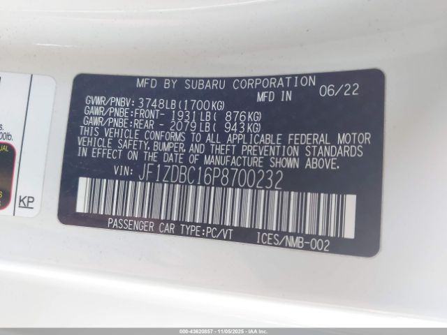 2023 SUBARU BRZ JF1ZDBC16P8700232 Photo 8