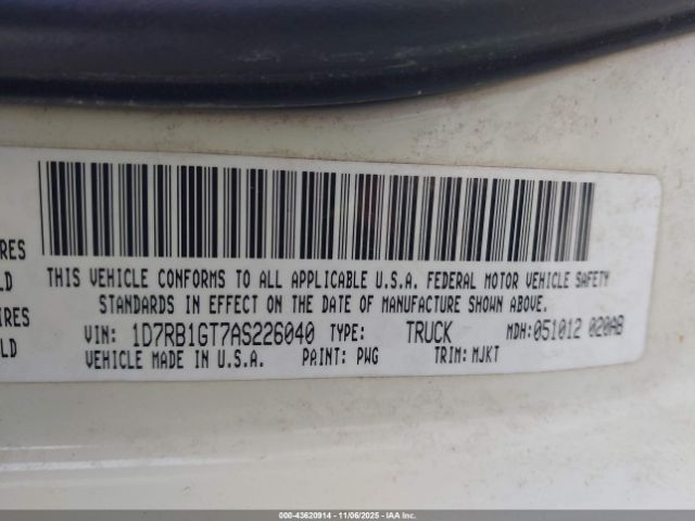 2010 DODGE RAM 1500 1D7RB1GT7AS226040 Photo 8