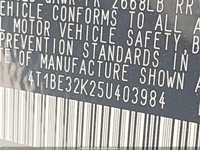 2005 TOYOTA CAMRY 4T1BE32K25U403984 Photo 8