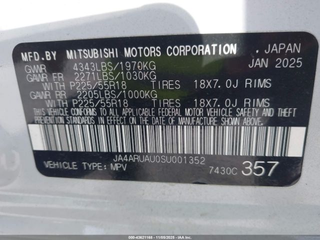 2025 MITSUBISHI OUTLANDER SPORT JA4ARUAU0SU001352 Photo 8
