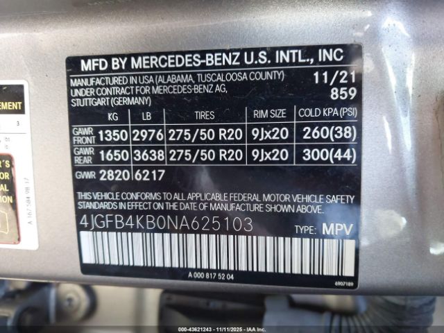 2022 MERCEDES-BENZ GLE 350 4JGFB4KB0NA625103 Photo 8