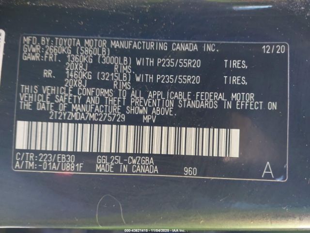 2021 LEXUS RX 350 2T2YZMDA7MC275729 Photo 8