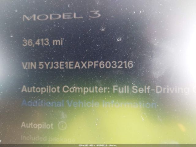 2023 TESLA MODEL 3 5YJ3E1EAXPF603216 Photo 8