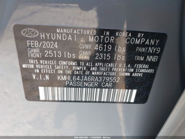 2024 HYUNDAI SONATA KMHL64JA6RA379552 Photo 8