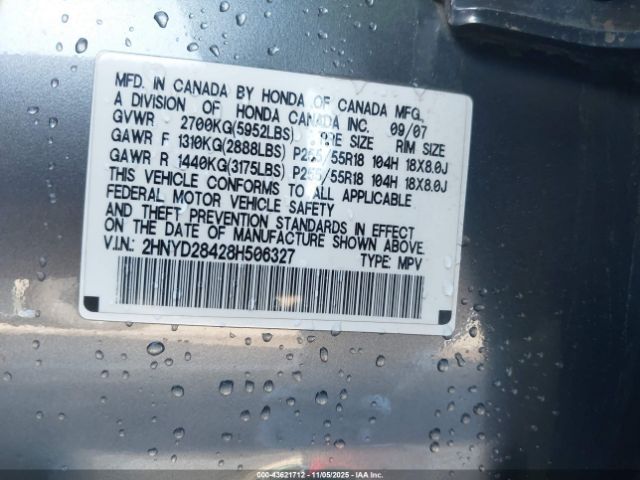 2008 ACURA MDX 2HNYD28428H506327 Photo 8
