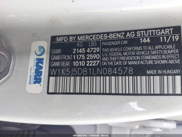 2020 MERCEDES-BENZ AMG CLA 45 W1K5J5DB1LN084578 Photo 8