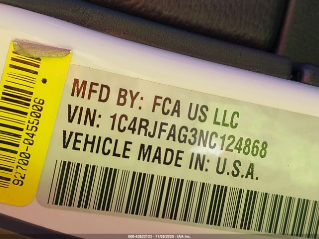 2022 JEEP GRAND CHEROKEE WK 1C4RJFAG3NC124868 Photo 8