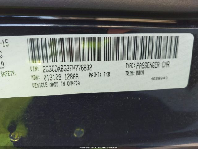 2015 DODGE CHARGER 2C3CDXBG3FH776832 Photo 8