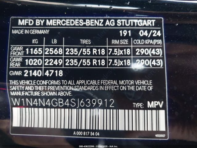 2025 MERCEDES-BENZ GLA 250 W1N4N4GB4SJ639912 Photo 8
