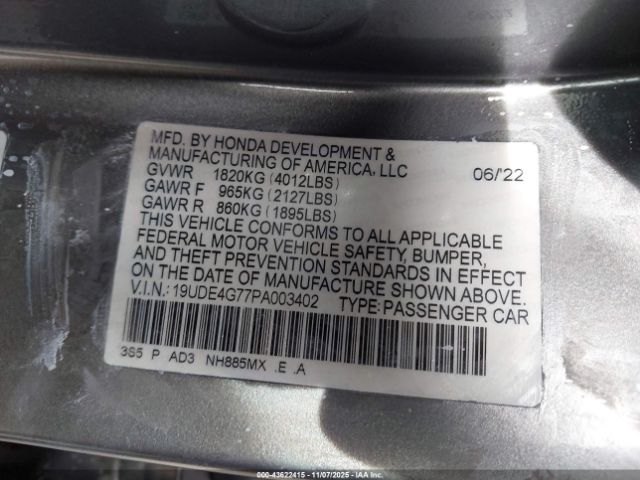 2023 ACURA INTEGRA 19UDE4G77PA003402 Photo 8