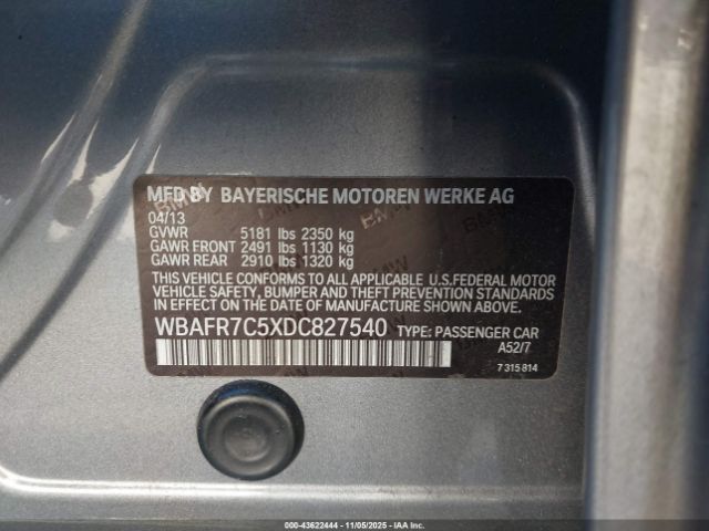 2013 BMW 535I WBAFR7C5XDC827540 Photo 8