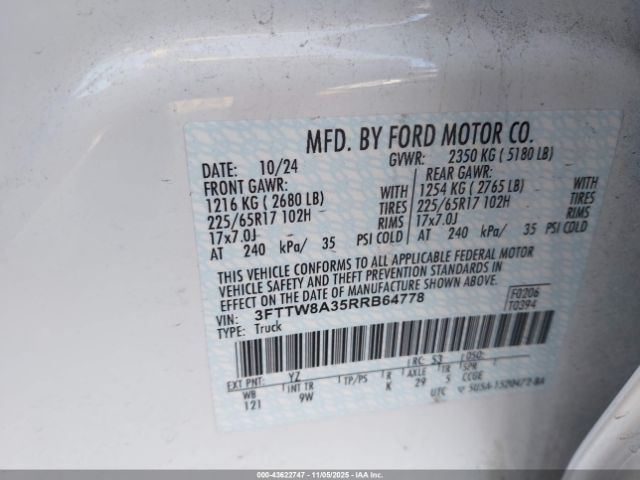 2024 FORD MAVERICK 3FTTW8A35RRB64778 Photo 8