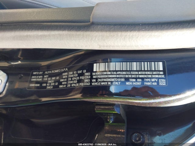 ZASPAKBNXM7D18180 Alfa Romeo Stelvio Ti Awd