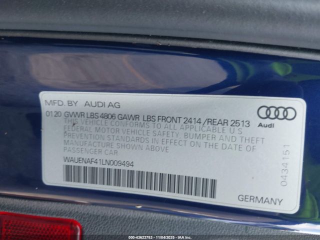 2020 AUDI A4 WAUENAF41LN009494 Photo 8