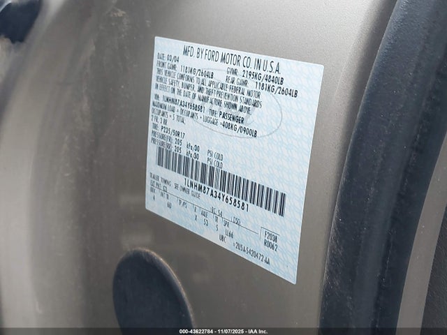 2004 LINCOLN LS 1LNHM87A34Y658581 Photo 8