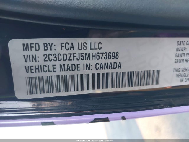 Dodge Challenger R/t Scat Pack 2021 2C3CDZFJ5MH673698 Image 9