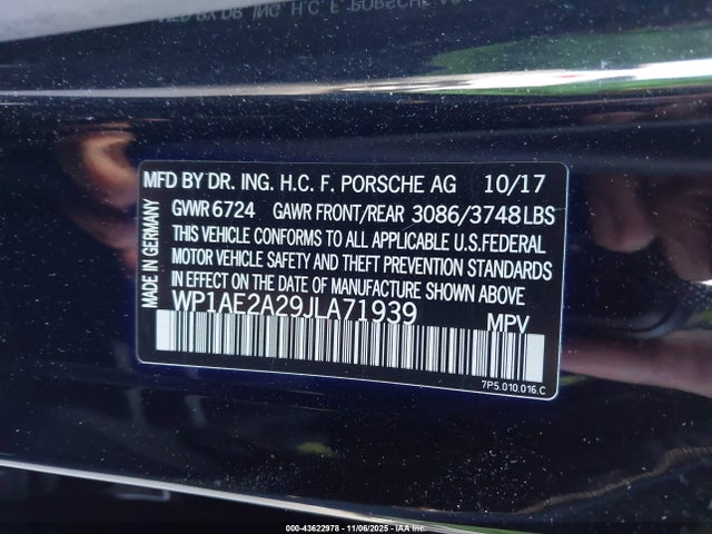 2018 PORSCHE CAYENNE E-HYBRID WP1AE2A29JLA71939 Photo 8