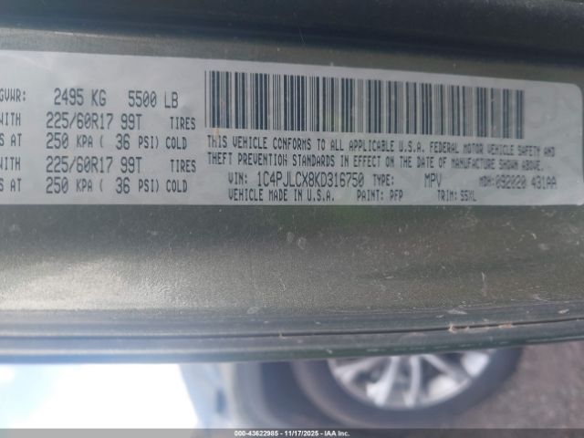 2019 JEEP CHEROKEE 1C4PJLCX8KD316750 Photo 8