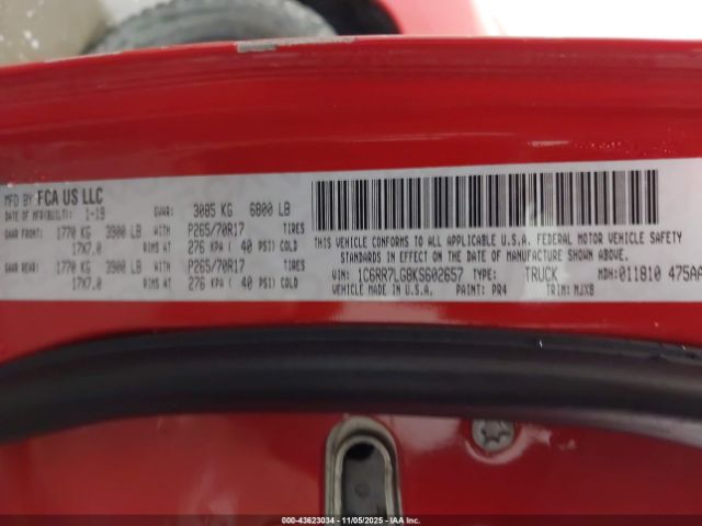 2019 RAM 1500 CLASSIC 1C6RR7LG8KS602657 Photo 8