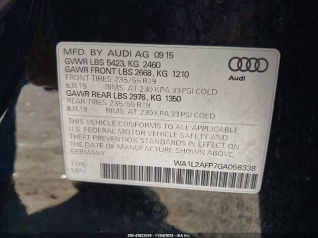 2016 AUDI Q5 WA1L2AFP7GA056338 Photo 8