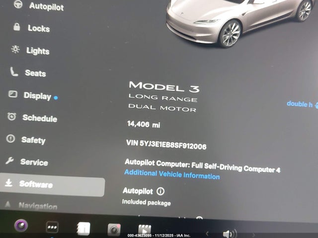 2025 TESLA MODEL 3 5YJ3E1EB8SF912006 Photo 6