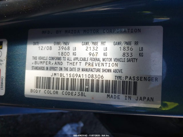 Продаж на аукціоні авто 2010 Mazda Mazda3 I Sport, vin: JM1BL1SG9A1108306, номер лоту: 43623142