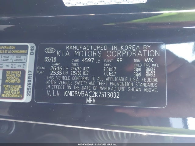 2019 KIA SPORTAGE KNDPM3AC2K7513032 Photo 8