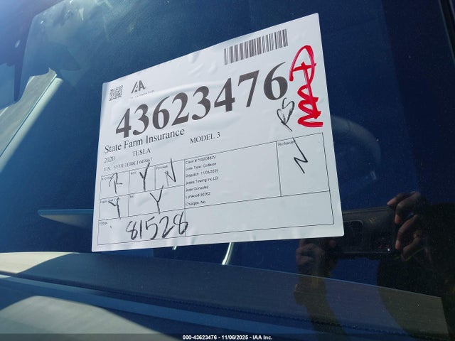 5YJ3E1EB8LF649467 Tesla Model 3 Long Range