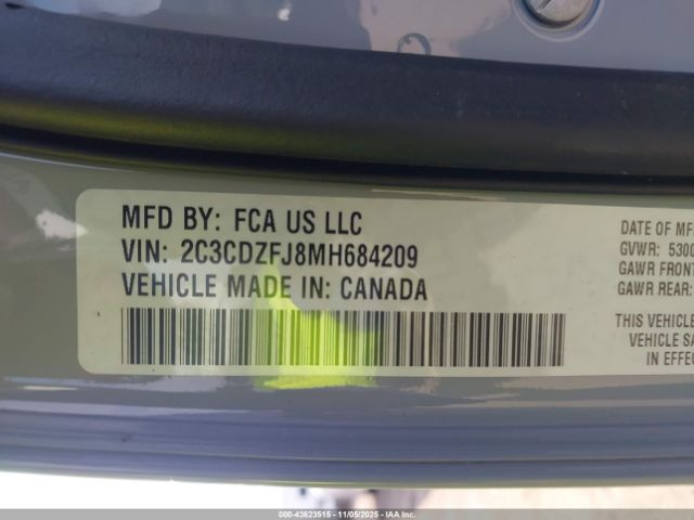 2021 DODGE CHALLENGER 2C3CDZFJ8MH684209 Photo 8