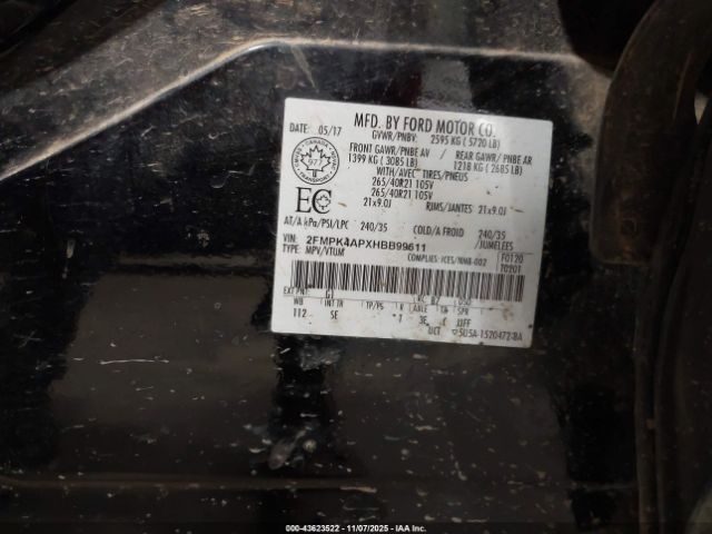 2017 FORD EDGE 2FMPK4APXHBB99611 Photo 8