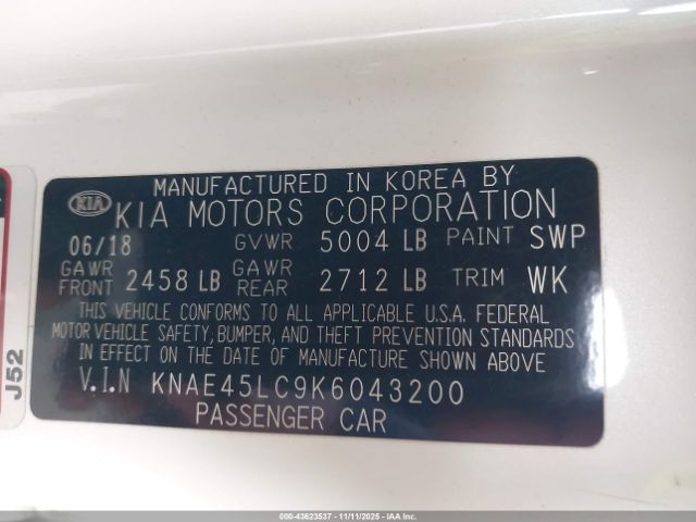 2019 KIA STINGER KNAE45LC9K6043200 Photo 8