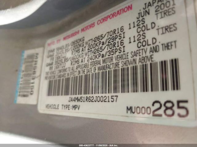 2002 MITSUBISHI MONTERO JA4MW51R62J002157 Photo 8