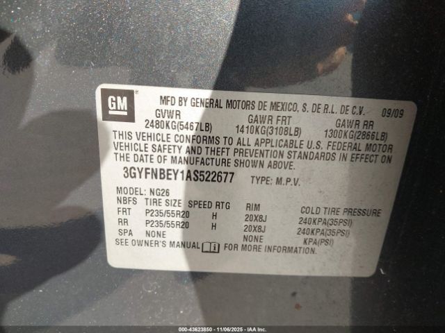 2010 CADILLAC SRX 3GYFNBEY1AS522677 Photo 8