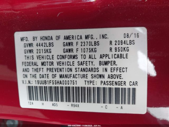 2017 ACURA TLX 19UUB1F55HA000751 Photo 8