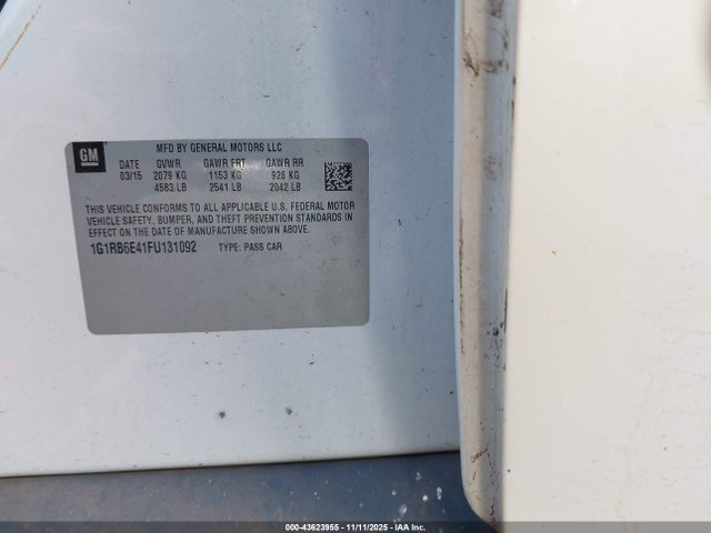 2015 CHEVROLET VOLT 1G1RB6E41FU131092 Photo 8