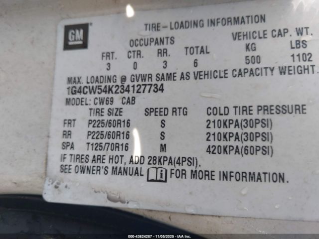 2003 BUICK PARK AVENUE 1G4CW54K234127734 Photo 8