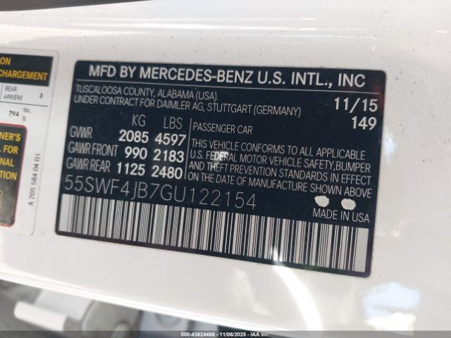 2016 MERCEDES-BENZ C 300 55SWF4JB7GU122154 Photo 8