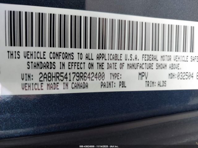 2009 CHRYSLER TOWN & COUNTRY 2A8HR54179R642400 Photo 8