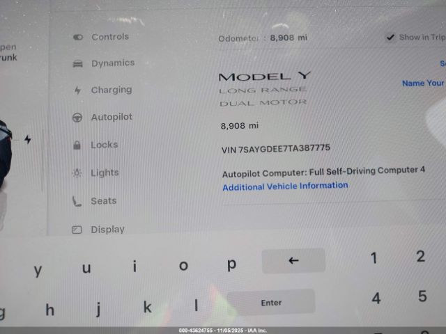 2026 TESLA MODEL Y 7SAYGDEE7TA387775 Photo 6