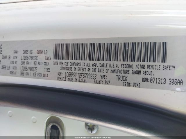 2015 RAM 1500 1C6RR7FT2FS723263 Photo 8