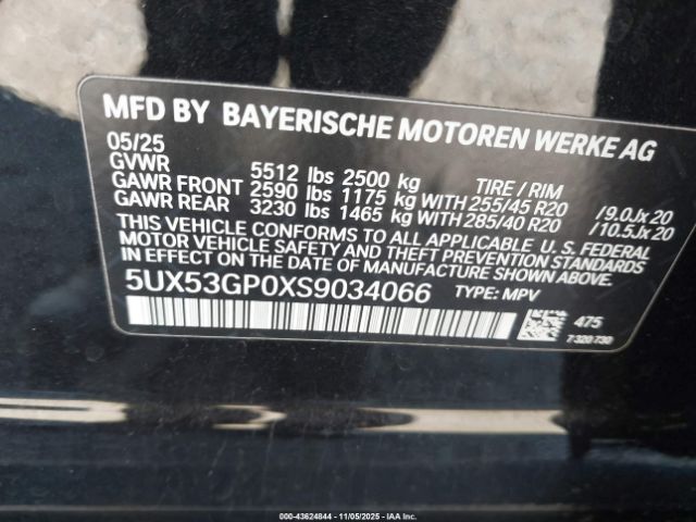 2025 BMW X3 5UX53GP0XS9034066 Photo 8