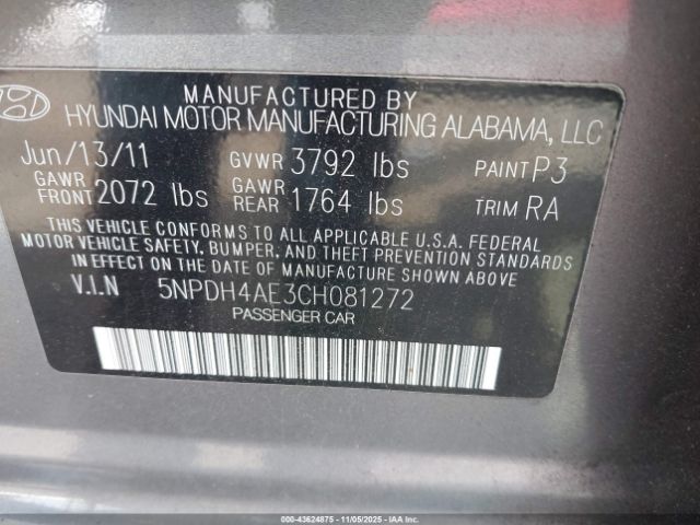 2012 HYUNDAI ELANTRA 5NPDH4AE3CH081272 Photo 8