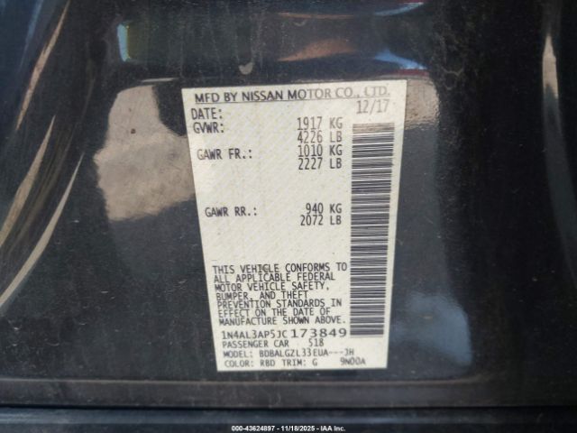 2018 NISSAN ALTIMA 1N4AL3AP5JC173849 Photo 8