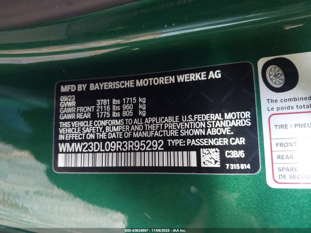 2024 MINI CONVERTIBLE WMW23DL09R3R95292 Photo 8