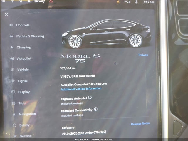 2016 TESLA MODEL S 5YJSA1E16GF161168 Photo 6