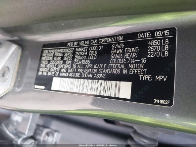 2016 VOLVO S60 CROSS COUNTRY YV4612UM9G2000557 Photo 8