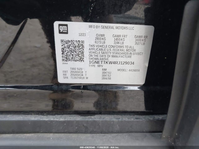 1GNETTKW4RJ129034 Chevrolet Traverse Limited Awd Ls